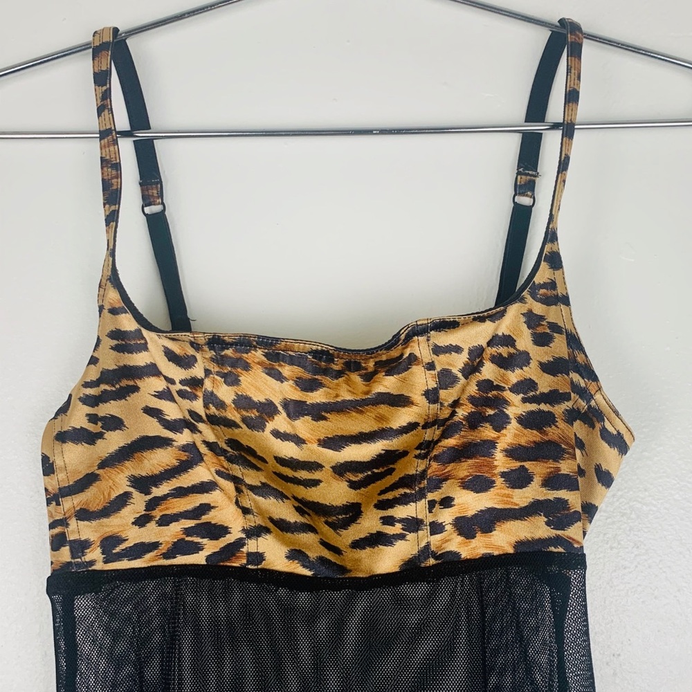 SOLD Vintage 90s VS Sheer Leopard Sexy Tank Top - Picture 4 of 8